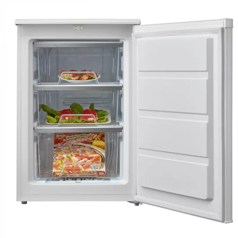 Midea sügavkülmik | MDRD129FZE01 | Energiaklass E | Püstik | Vabaltseisev | Kõrgus 84,5 cm | Kogumaht 86 L | Valge