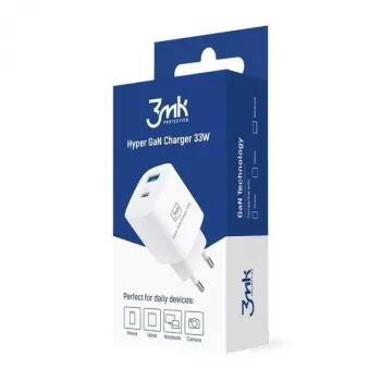 Laadija 33W GaN PD 1xUSB-A+1xUSB-A