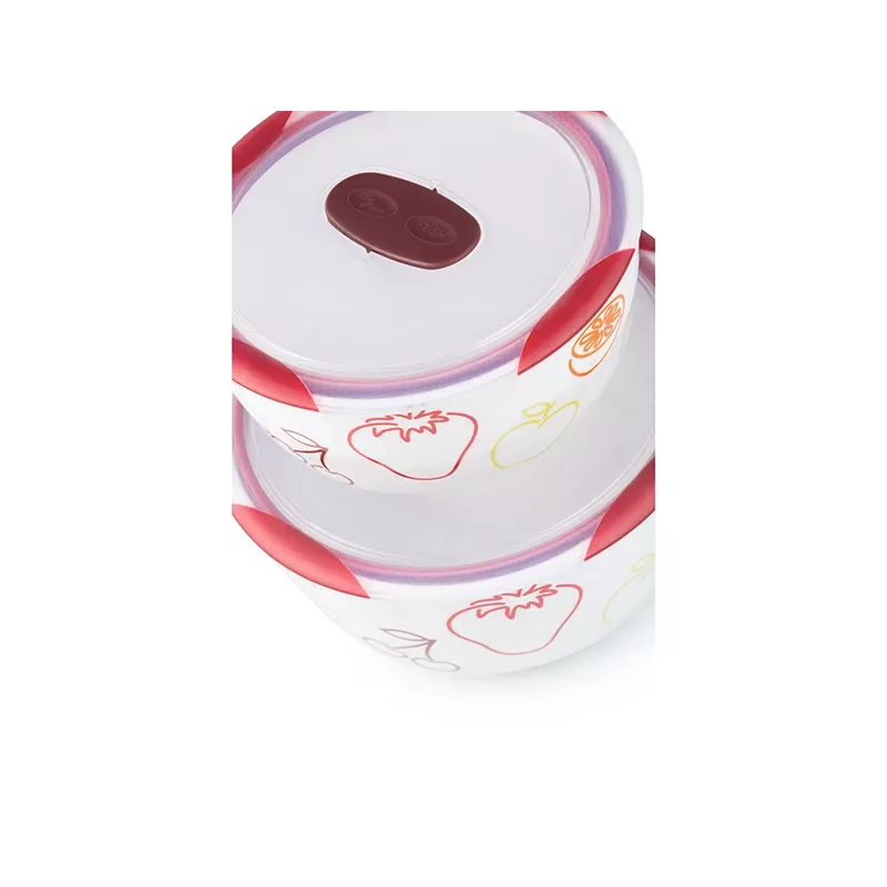 Kausikomplekt OURSSON BS4781RC/DC ümmargune keraamiline 3L valge 2 tk
