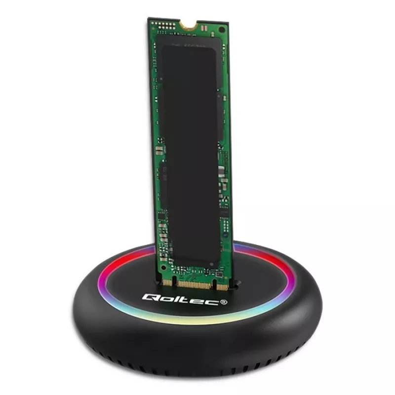 Qoltec 52275 M.2 SSD-draivi dokkimisjaam, SATA/NVMe, USB-C