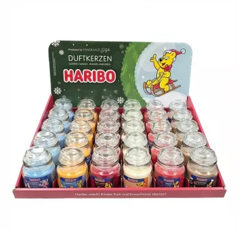 Haribo A2173 väljapanekualus 30 x 85 g pakendile — letil olev reklaamväljapanek