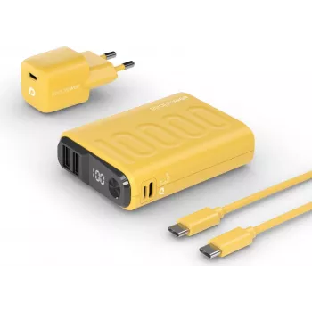 RealPower PB-10000 liitiumpolümeer (LiPo) 10000 mAh kollane (390659)