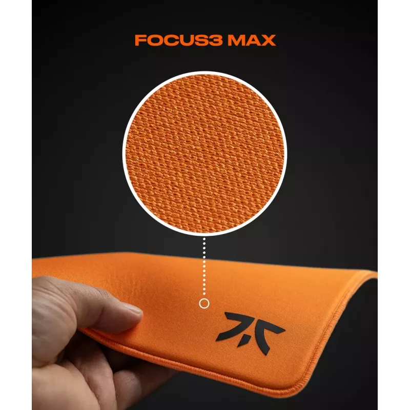 Mänguhiirematt GLORIOUS Fnatic FOCUS3 MAX XL - laiendatud XL-suurus, riidest pind, õmmeldud äär