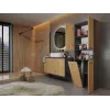 Vannitoa hoiukapp Top e Shop NEL 1K DK ANT/ART KP — Grafiit/tamm, vabalt seisev, 5 riiulit, 600×300×1740 mm