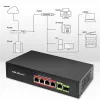 Ethernet PoE-lüliti QOLTEC 52296 — 4x RJ45 PoE-porti, 1x RJ45 üleslink