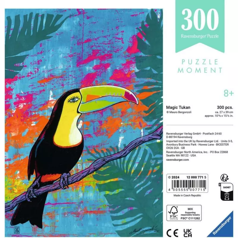 Pusle Ravensburger Puzzle Moment — Magic Toucan, 300 tk, täiskasvanutele/edasijõudnutele