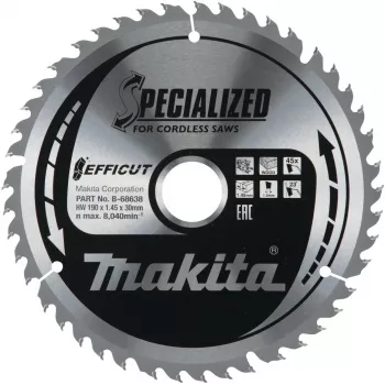 Makita Efficut - ketassaeleht - puidule, metallile - 190 mm - 45 hammast (B-68638)