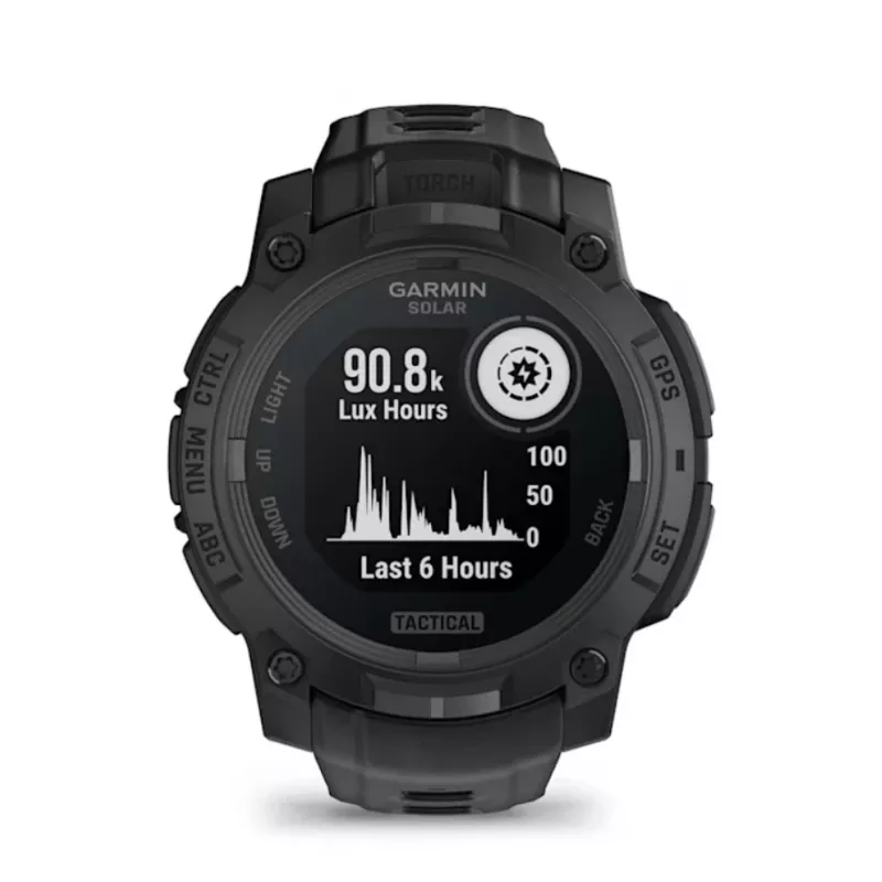 Nutikell GARMIN Instinct 3 45mm Solar Tactical Edition Must — 45mm, päikeseenergial laadimine, GPS, pulsikell