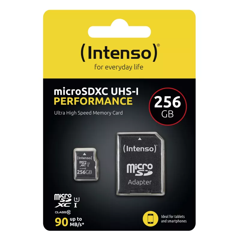 Välkmälu Intenso 256GB UHS-I microSD Performance Class 10