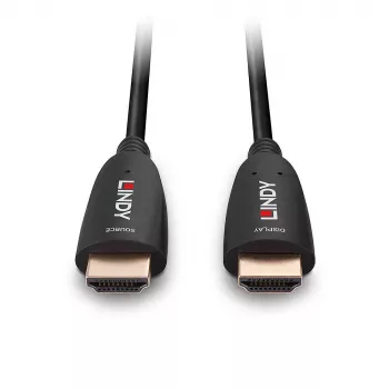 Lindy 10m Fiiberoptiline Hübriid HDMI 8K60 Kaabel, 10 m, HDMI tüüp A (standard), HDMI tüüp A (standard), 48 Gbit/s, Must