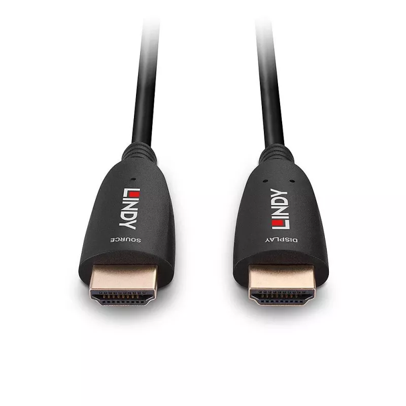 Lindy 10m Fiiberoptiline Hübriid HDMI 8K60 Kaabel, 10 m, HDMI tüüp A (standard), HDMI tüüp A (standard), 48 Gbit/s, Must