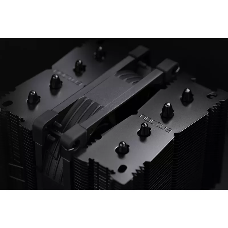 CPU jahuti Noctua NH-D9L CHROMAX.Must — 92 mm ventilaator, 400–2000 p/min, 22,6 dB, mõõdud 95×95×110 mm, kaal 531 g