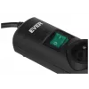 Pikendusjuhe EVER Optima 3 m kaabel, 6 vahelduvvoolupesa, 250 V, 10 A, liigpingekaitse 175 J, must