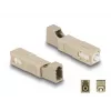 DeLOCK Optical Fiber Hybrid Coupler SC Simplex male to LC Simplex female beež