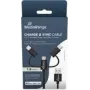 USB-kaabel MediaRange MRCS246 — 1 m, USB A kuni USB-C / Micro USB-A / Lightning, USB 2.0, must