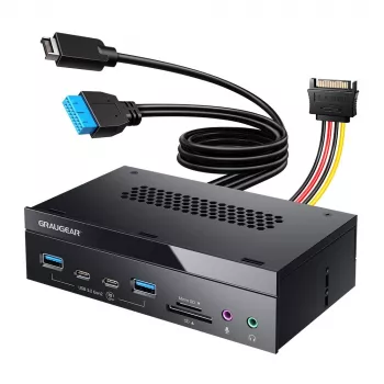 GrauGear G-MP03-CR-AU multi esipaneel 4-pordiline USB-jaotur + kaardilugeja (USB, SD, microSD)