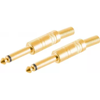 Juhtmeühendus ShiverPeaks BS50600-G2 6,3 mm kuldne isane 2 tk