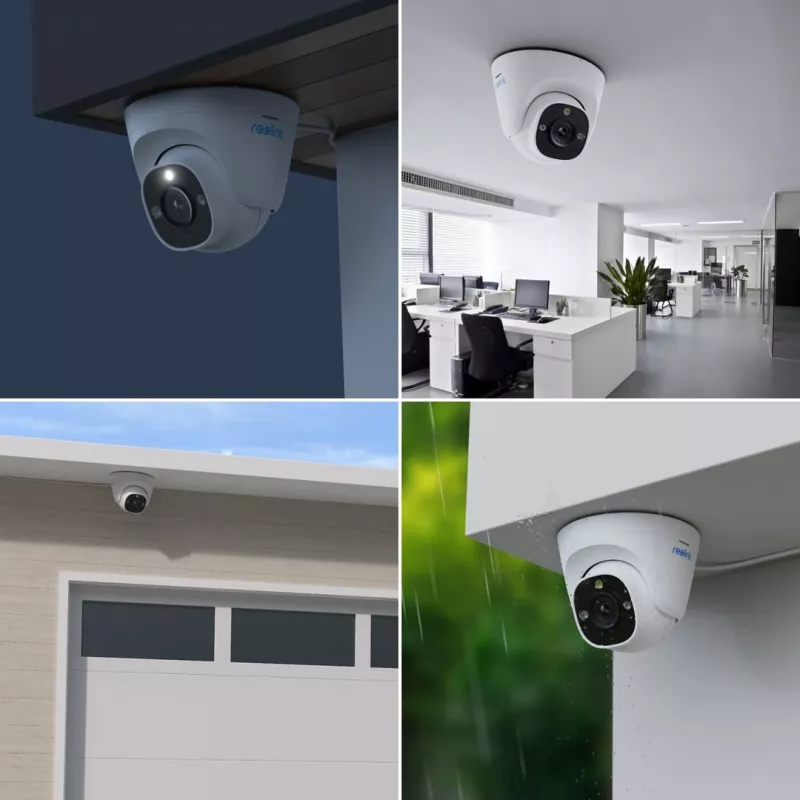 IP-turvakaamera Reolink P344 Dome — 12 MP (4512×2512), 4 mm objektiiv, PoE/DC, IP67, 30 m IR, valge tornkaamera, 100°×50° vaatenurgad