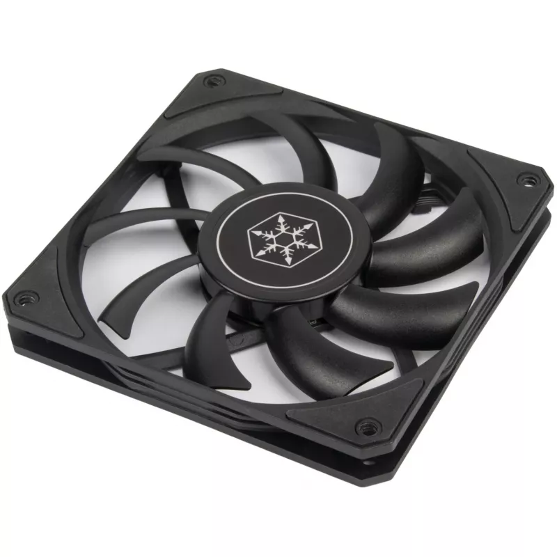 Korpuse ventilaator SILVERSTONE SST-AS120B 120mm must läbipaistev, 3-kontaktiline