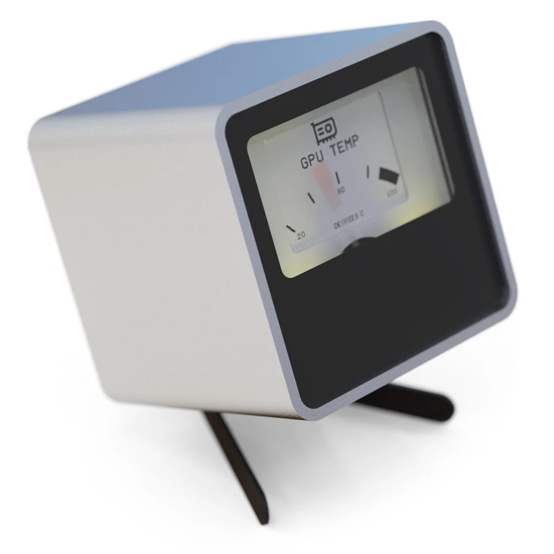 Dial Controller Streacom VU1-Dial Silver USB USB-C — pöördkontroller süsteemiventiilaatorite, RGB ja heli juhtimiseks