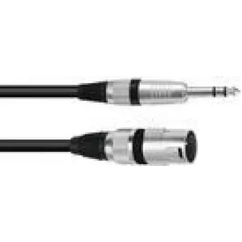 Helikaabel XLR (3-kontaktiline) 6,35 mm Omnitronic 3022075E 0,2 m Must