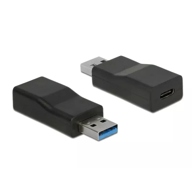 Kaabli pistikuadapter DeLOCK 65696 USB 3.1 Gen 2 A-tüüp C-tüübiks Must
