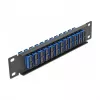 Kiudoptiline jaotuspanel DeLOCK 10-tolline 12 pordi SC Duplex sinine 1U must