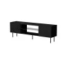 TV-kapp cama meble LUCCA 180x40x59 cm, must puitlaastplaadist pealispind, must raam