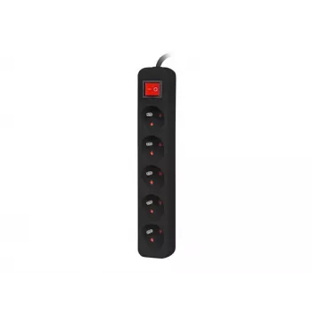 Pikendusjuhe Lanberg PS1-05E-0300-BK 3 m 5 pistikupesa Siseruumides Valge