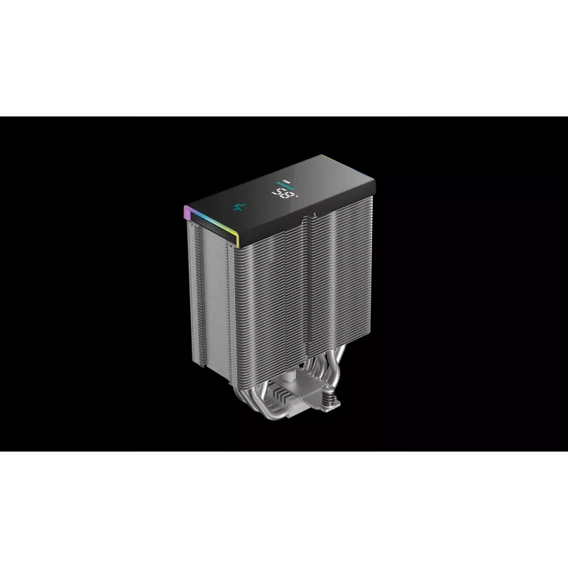 Õhkjahuti DeepCool AK500S Digital SE — 120 mm ventilaator, toetab LGA1700/AM5/AM4 ja Intel LGA115x/1200 pesasid, must