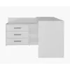 Corner Computer Desk Topeshop DANY BIEL KPL Valge Rectangular Particle Board