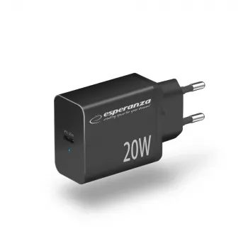 Võrgulaadija ESPERANZA EZC104K 20W must, USB-toiteadapter kaasaskantavatele seadmetele