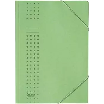 ELBA chic-elasticated folder cardboard, A4, Green (33470 GN) (33470 GN)
