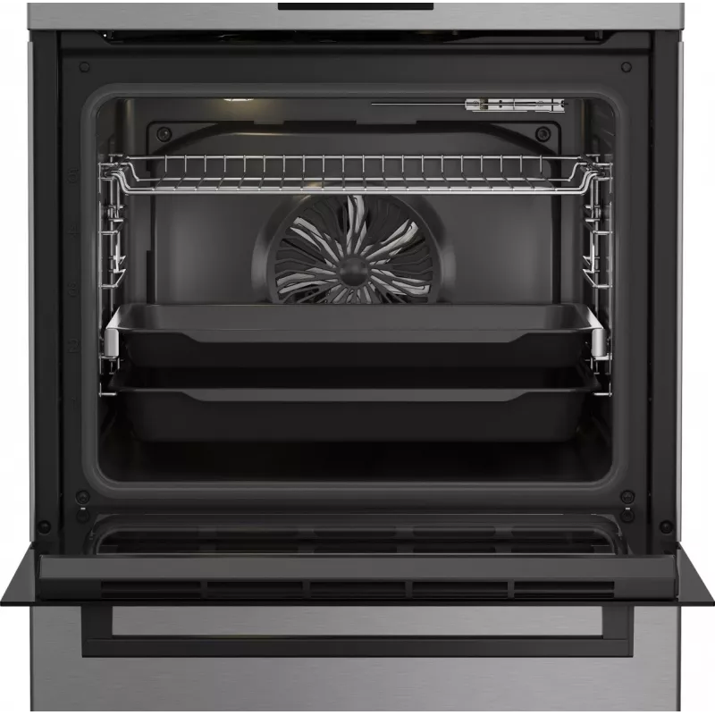 Eraldiseisev gaasi-elektripliit BEKO FBM62330GXTN 60 cm, 4-põletiga gaasipliit, 72 L elektriahi, energiaklass A