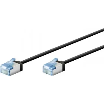 Goobay Ultra-Flexible CAT 6A patch-kaabel õhuke U/FTP Must - extra-short plug (74316)