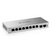 Juhitav L2 Gigabit-lüliti Zyxel GS1200-10v3 — 8x Gigabit (10/100/1000), 20 Gbit/s, MAC 4000, lauaarvuti, hall