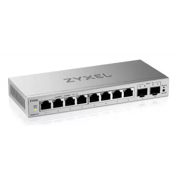 Juhitav L2 Gigabit-lüliti Zyxel GS1200-10v3 — 8x Gigabit (10/100/1000), 20 Gbit/s, MAC 4000, lauaarvuti, hall