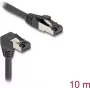 Võrgukaabel DeLOCK RJ45 Cat.8.1 90° allasuunatud nurga / sirge 10 m must
