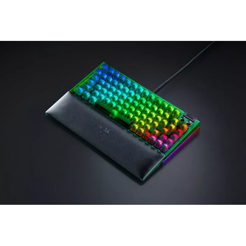 Mehaaniline mänguklaviatuur Razer MustWidow V4 75% — juhtmega, USA paigutus, Phantom roheline Edition, Razer Mechanical Tactile lülitid