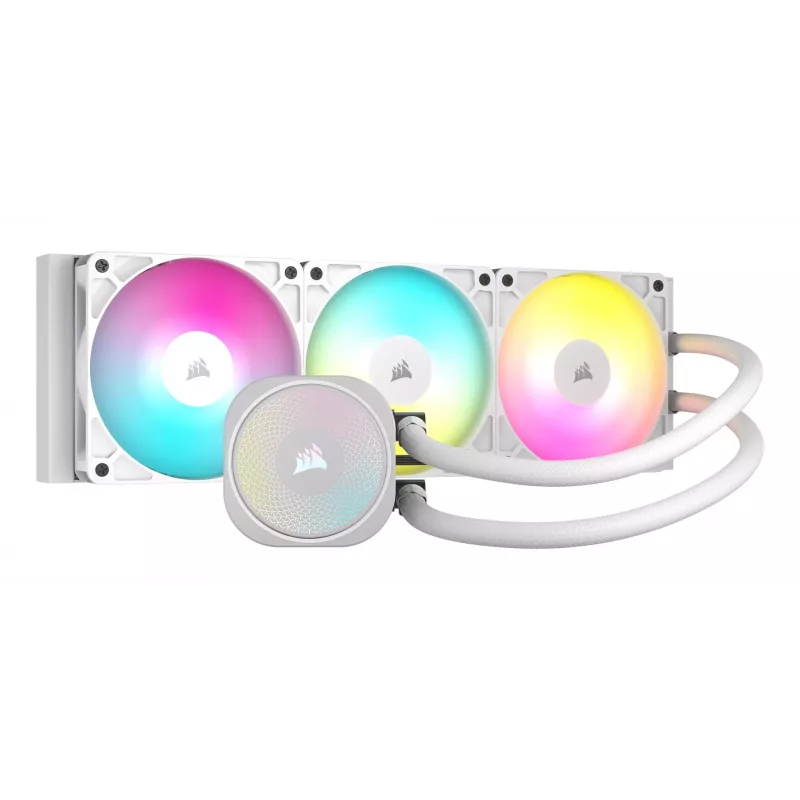 Kõik-ühes vedelikjahuti Corsair NAUTILUS 360 RS ARGB 1700 RPM valge