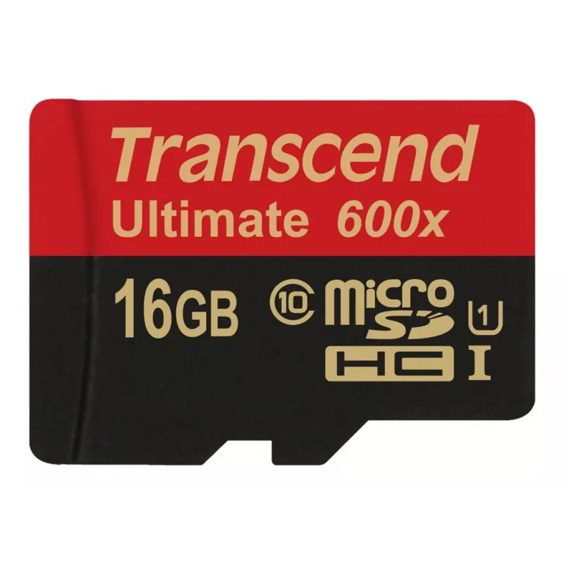 Transcend microSDHC MLC 16GB Class 10 UHS-I 600x + SD-adapter