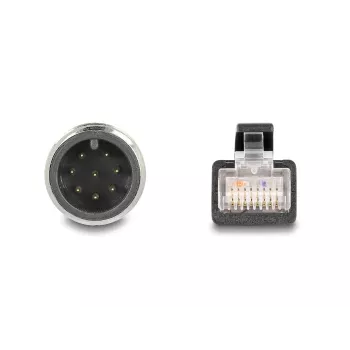 Võrgukaabel DeLOCK M12 kaabel A-kodeeritud 8 kontaktiga isane RJ45 isasele Cat5e 5 m Must