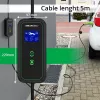 Qoltec mobiilne elektriauto laadija reguleeritav 2in1 Type2 | 7kW | 230V | CEE 3-pistik | Wi-Fi | LCD | kaasaskantav | seinakarp | 5m