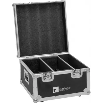 Flightcase Roadinger 2x LED CLS-18 QCL RGB/WW valgustile - kaitsev transpordikohver