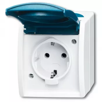 BUSCH JAEGER Ocean - Pistiku pesa hingedega kate 1-avaga - AP *Hall/sinisroheline*