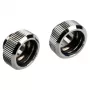 Adapter G1/4-tolline isane 16 mm kõvale torule BitsPower Touchaqua TA-FH16-GS, 2 tk, hõbedane