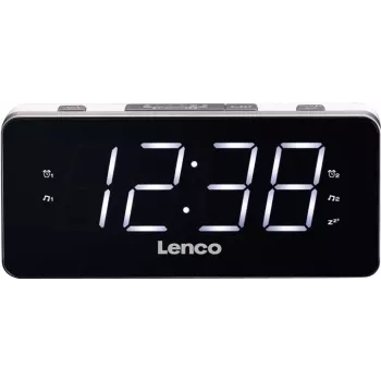 Lenco CR-18 - Kell - Digitaalne - FM - LED - 4.57 cm (1.8 tolli) - Must - Hõbedane