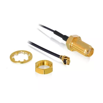 Koaksiaalkaabel DeLOCK 88824 0,35 m MHF (I-PEX) RF SMA Must
