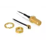 Koaksiaalkaabel DeLOCK 88824 0,35 m MHF (I-PEX) RF SMA Must