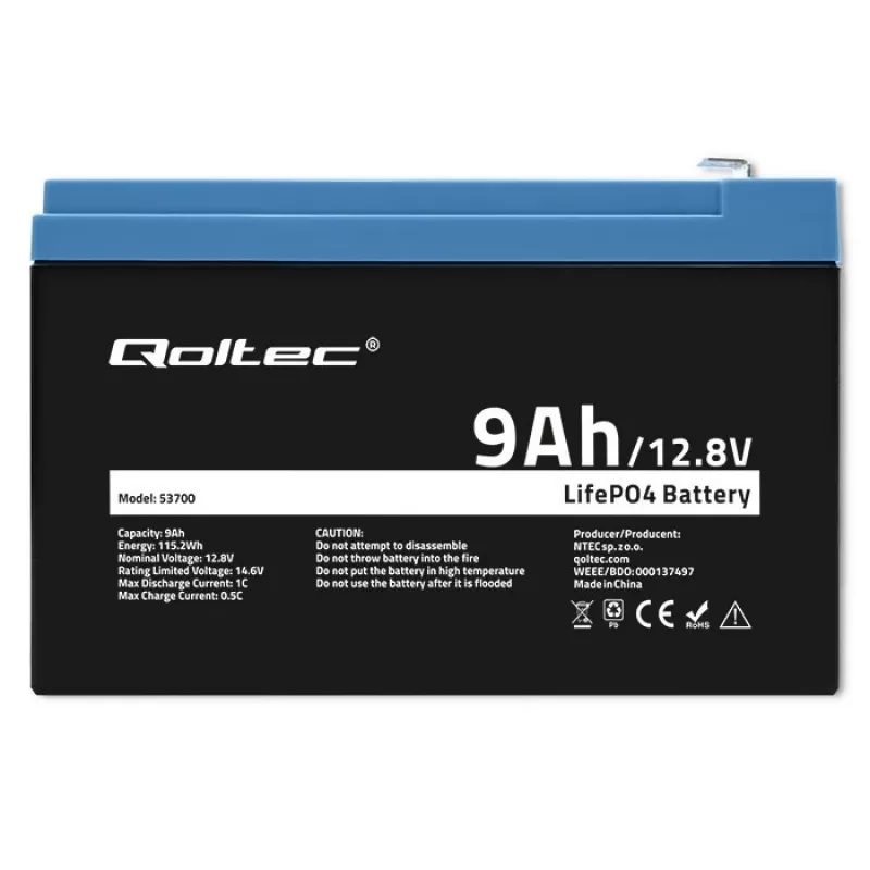 aku LiFePO4 Lithium Iron Phosphate 12.8V 9Ah 115.2Wh